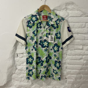 CAMISA FLORES AZUL Y VERDE