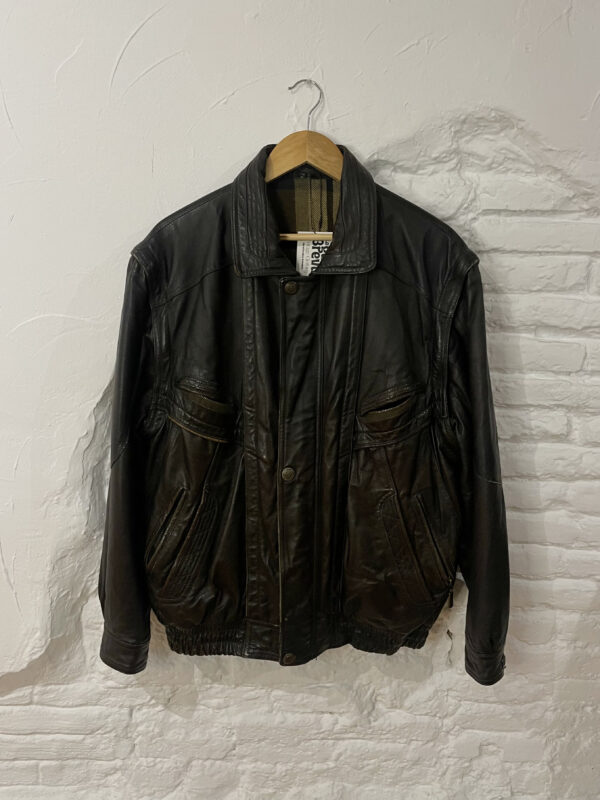 CAZADORA BOMBER PIEL MARRÓN