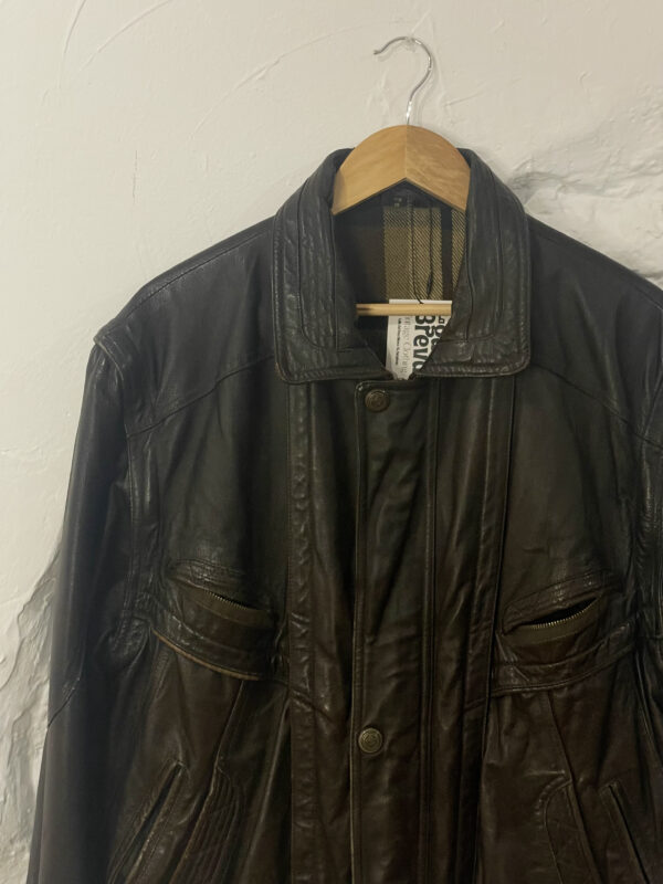 CAZADORA BOMBER PIEL MARRÓN - Imagen 2