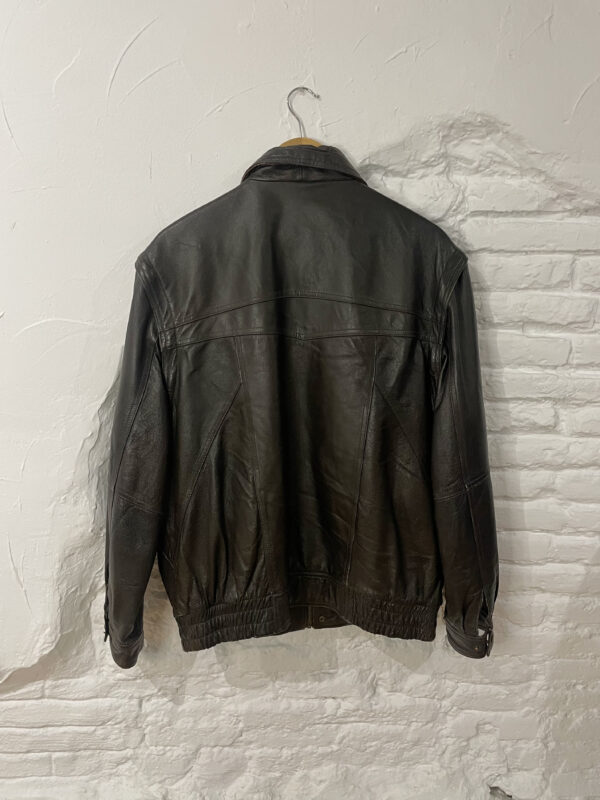 CAZADORA BOMBER PIEL MARRÓN - Imagen 3