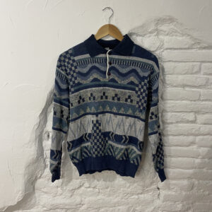 JERSEY AZUL CUELLO BOTONES