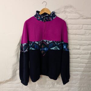 POLAR ÉTNICO ROSA Y AZUL MARINO