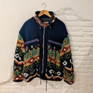 CHAQUETA POLAR AZUL MARINO Y VERDES