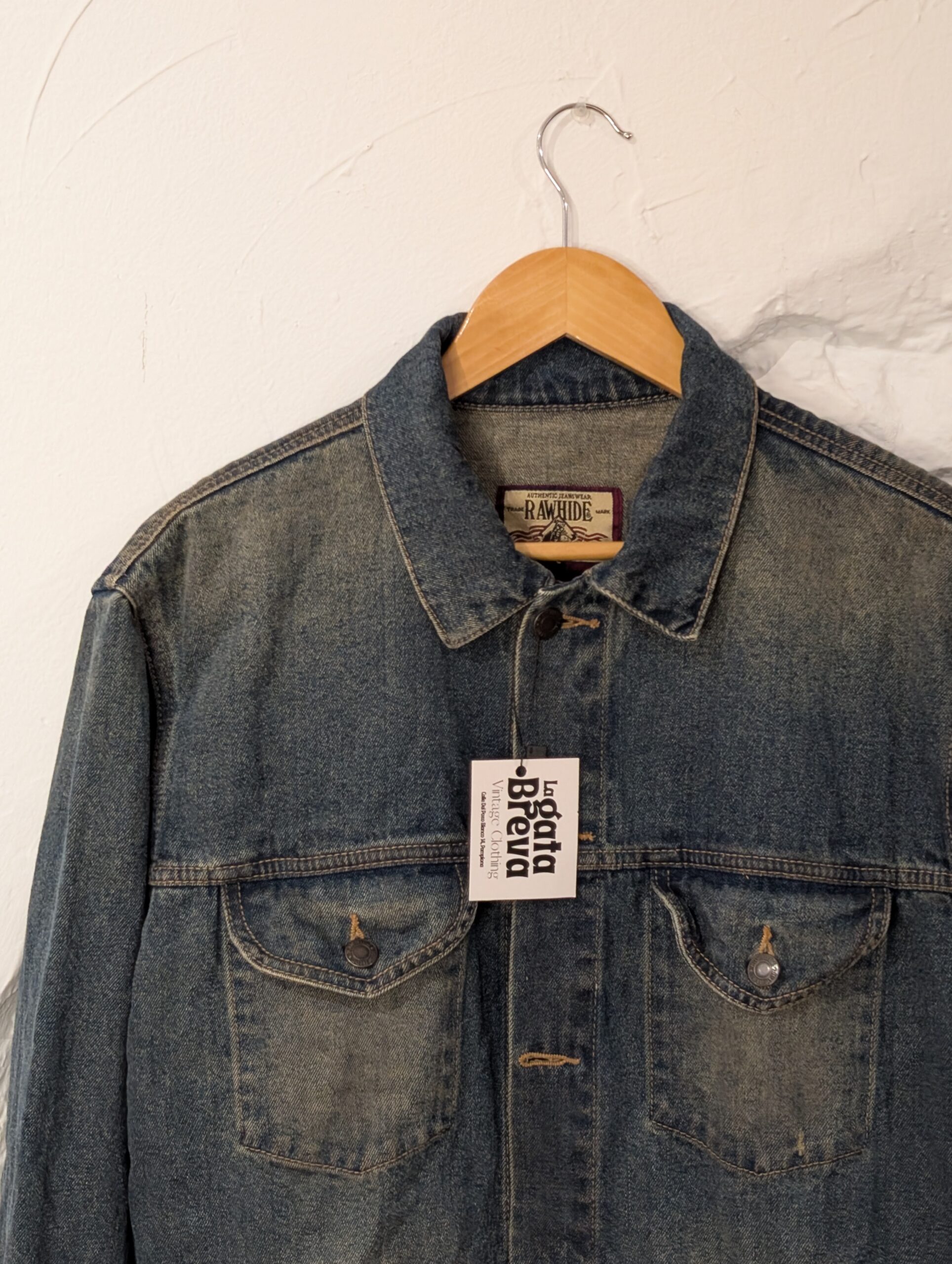 CAZADORA VAQUERA OSCURA EFECTO DESCOLORIDO - Imagen 2