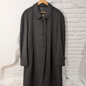 ABRIGO DE PAÑO GRIS OSCURO