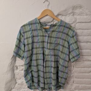 BLUSA CUADROS AZUL, LILA Y VERDE