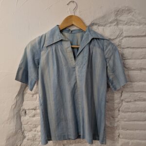 BLUSA AZUL EFECTO VAQUERO