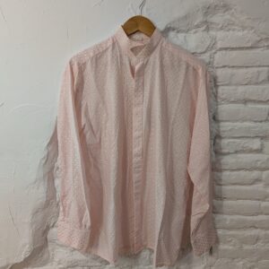 BLUSA MANGA LARGA ROSA CON LUNARES