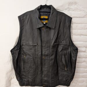 CHALECO NEGRO DE PIEL JOHN F GEE