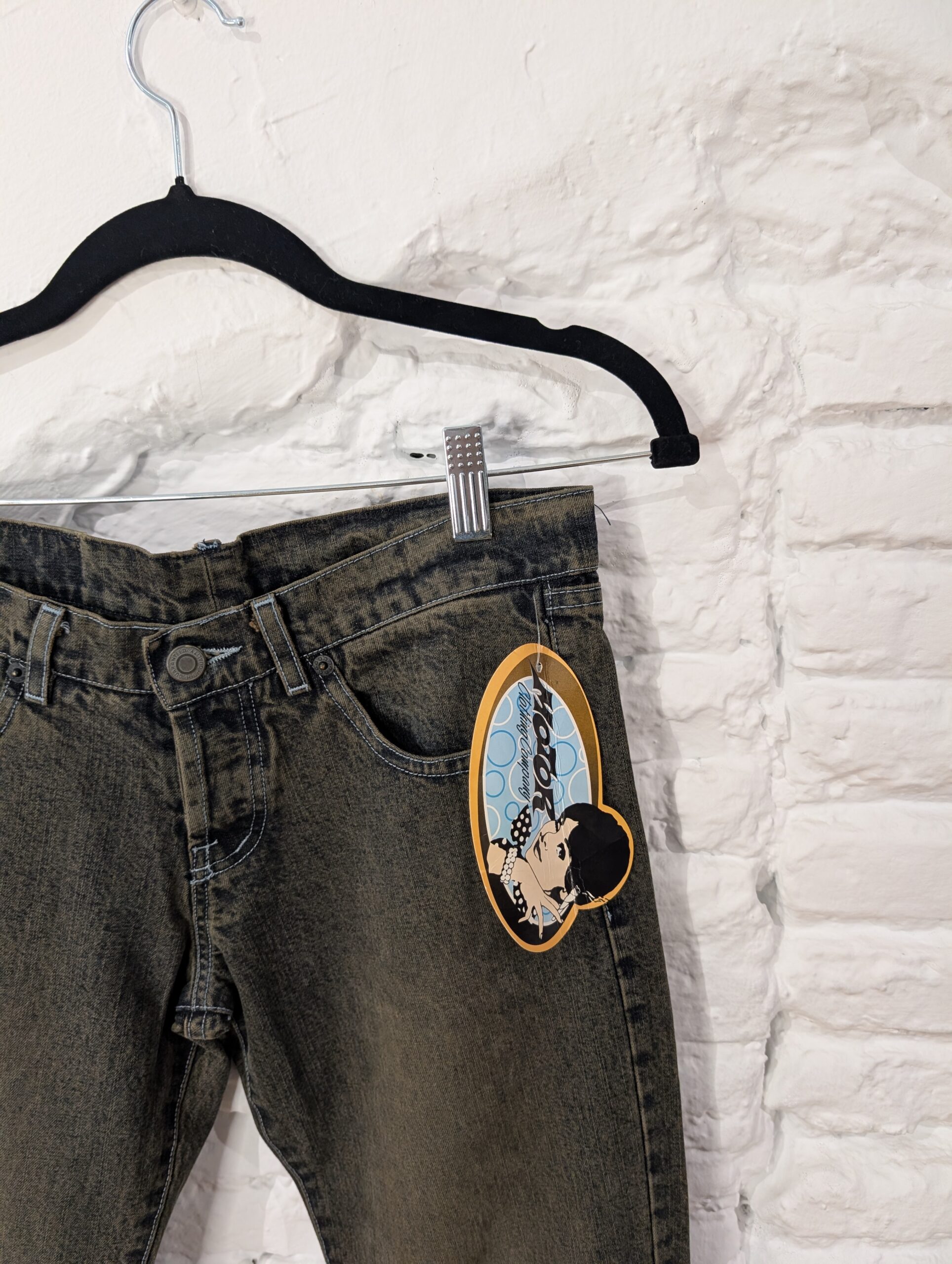 PANTALÓN VAQUERO CAMPANA GRIS OSCURO MOTOR - Imagen 2