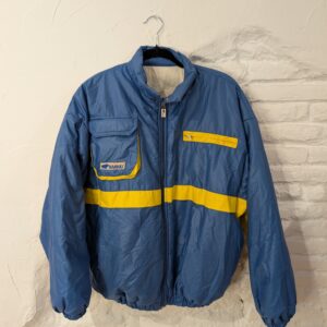 CHAQUETA PUFFER AZUL Y AMARILLA