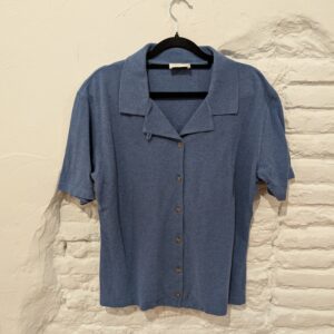 TOP AZUL ESTILO POLO