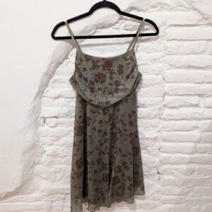 VESTIDO FLORES VERDE